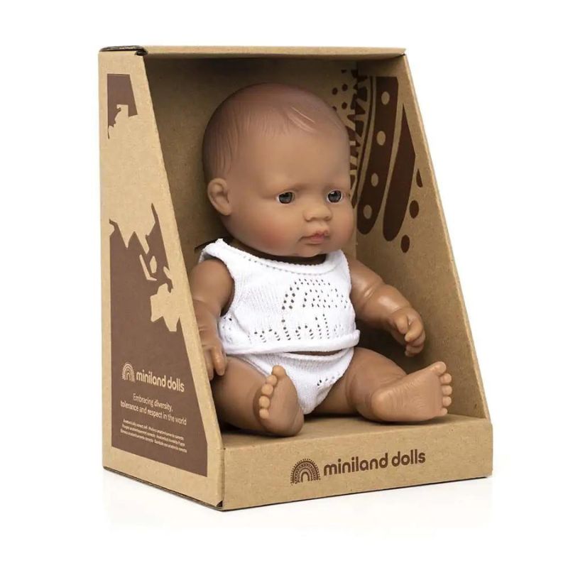 Miniland Baby Boy Doll - Bay 21cm
