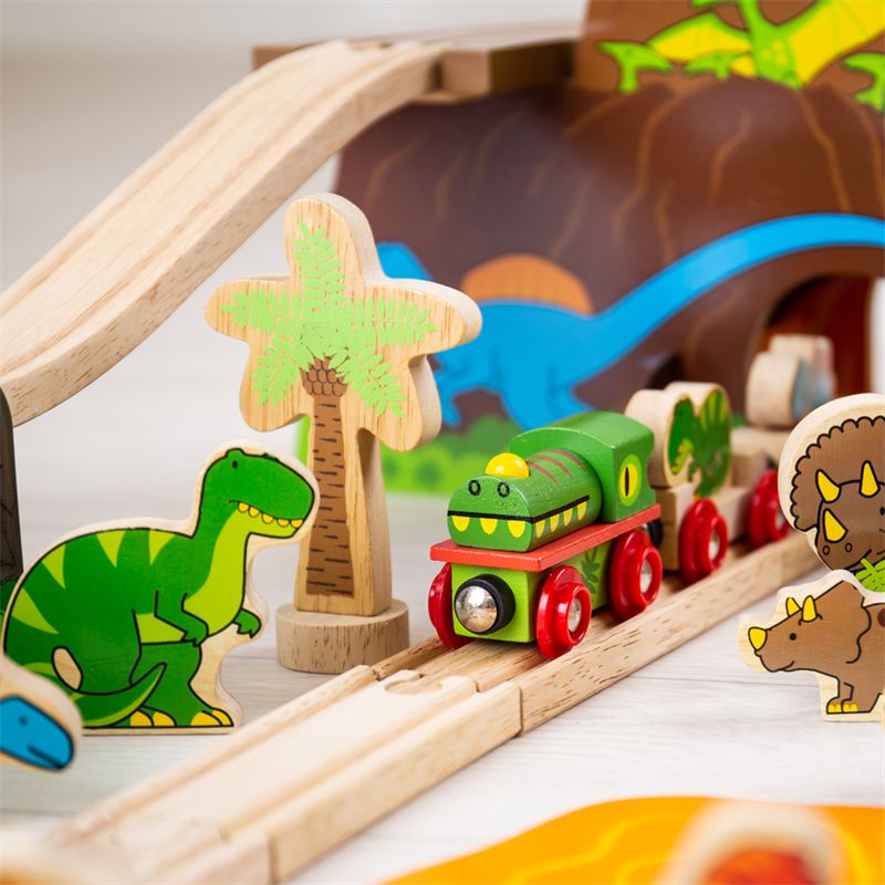 Bigjigs - Dinosaur Railway Set