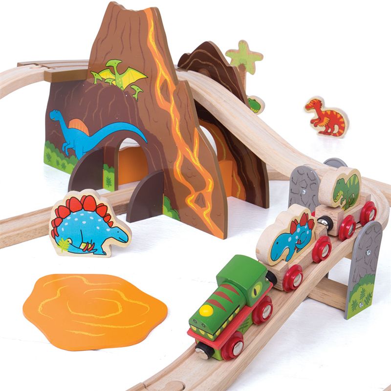 Bigjigs - Dinosaur Railway Set