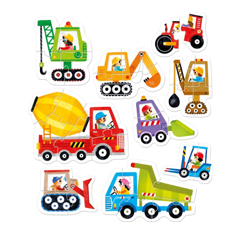 Banana Panda Puzzle - Construction Vehicles