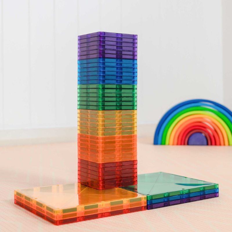 Connetix Tiles - 42 Piece Rainbow Square Pack