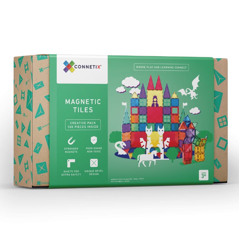 Connetix Tiles - 100 Piece Rainbow Creative Pack