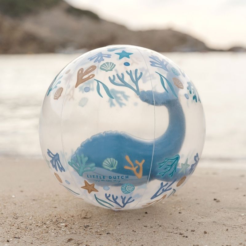 Little Dutch 3D Beach Ball - Ocean Dreams Blue
