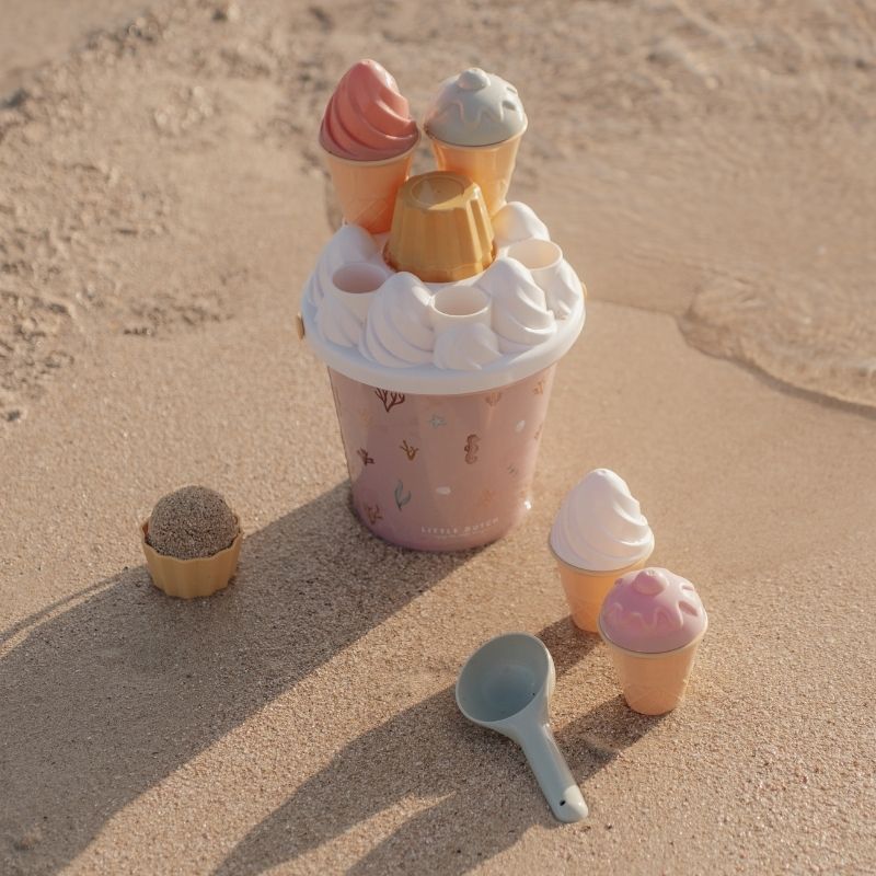 Little Dutch Ice Cream Bucket Set - Ocean Dream Pink