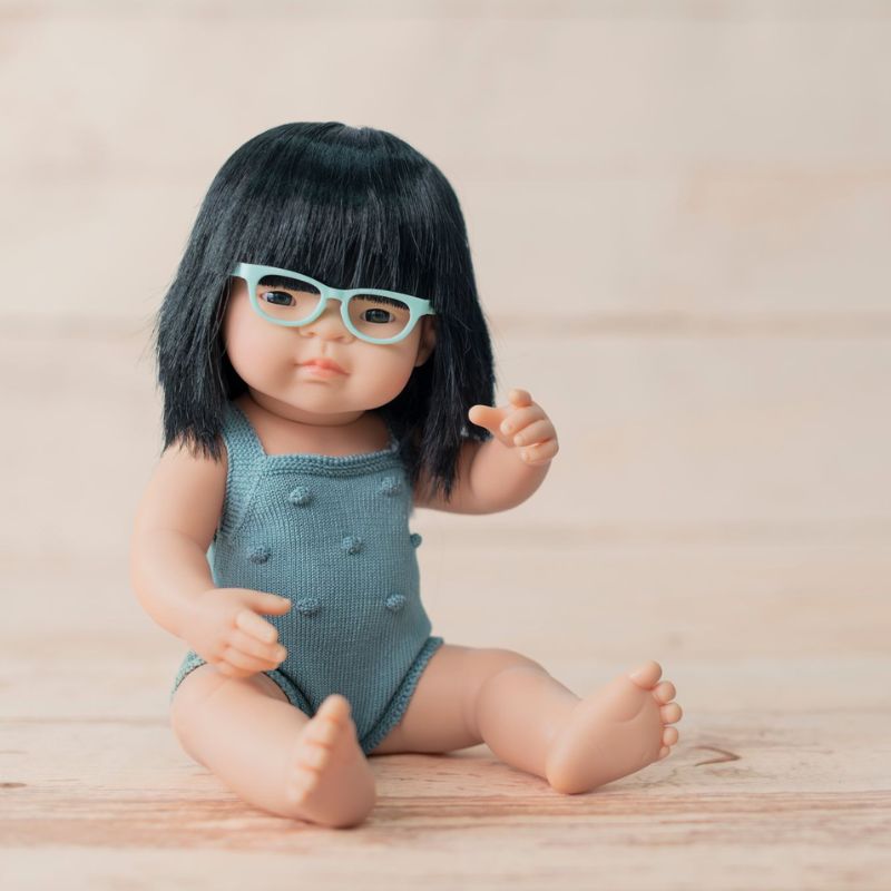 Miniland Girl Doll With Glasses - Acacia 38cm