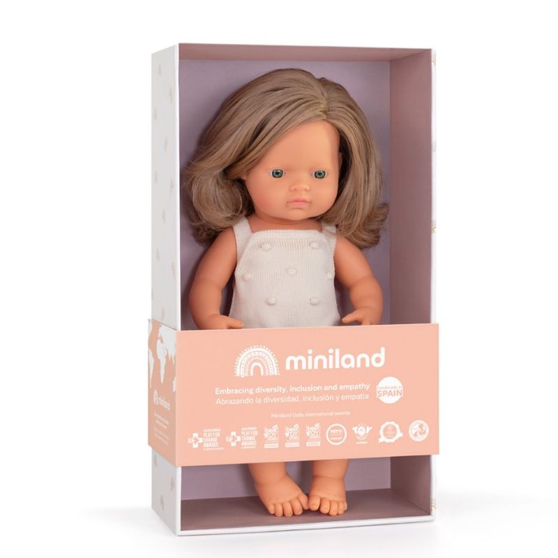 Miniland Dark Blonde Doll - Elder 38cm