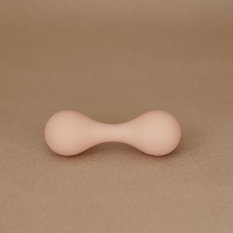 Mushie Silicone Baby Sensory Rattle - Blush