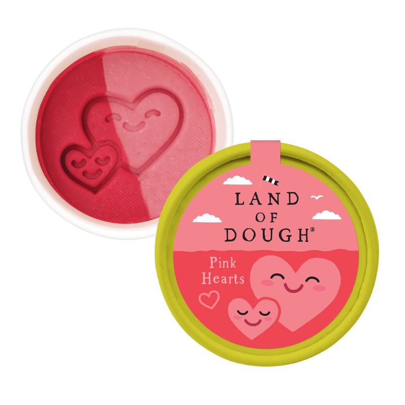 Land Of Dough Mini Pot - Pink Hearts