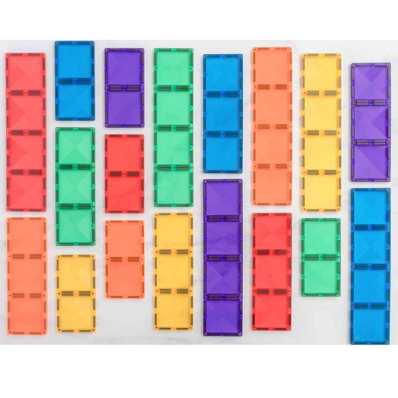 Connetix Tiles - 18 Piece Rainbow Rectangle Pack