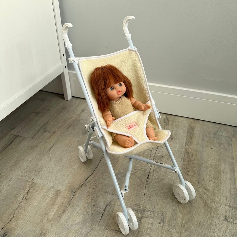 Tiny Harlow Dolls Stroller - Cream Sherpa