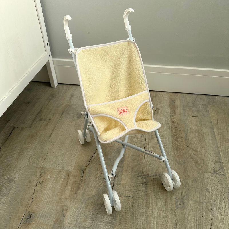 Tiny Harlow Dolls Stroller - Cream Sherpa