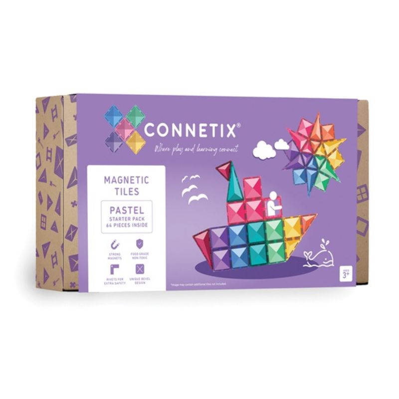 Connetix Tiles - 64 Piece Pastel Starter Pack