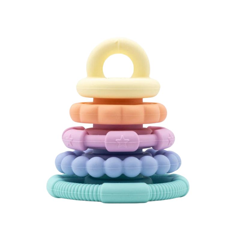 Jellystone Rainbow Stacker & Teether Toy - Pastel