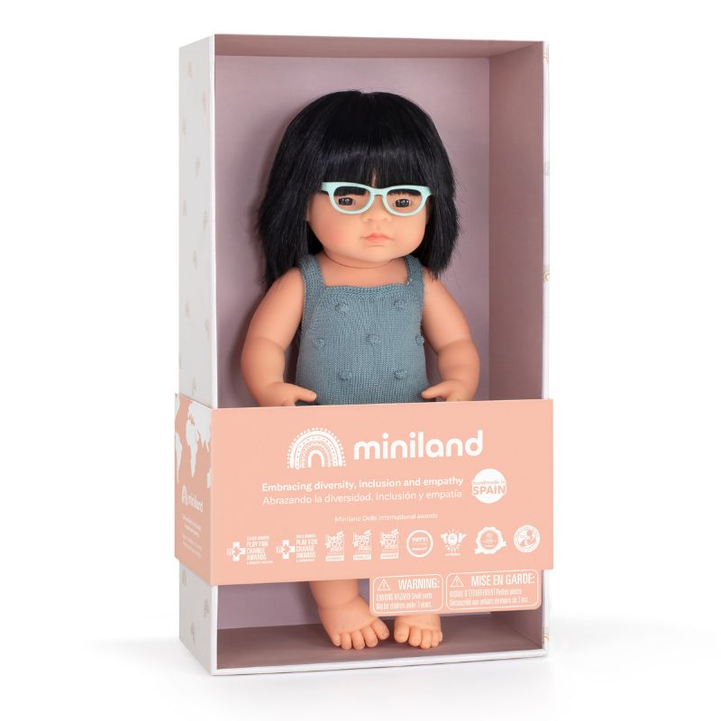 Miniland Doll With Glasses - Acacia 38cm