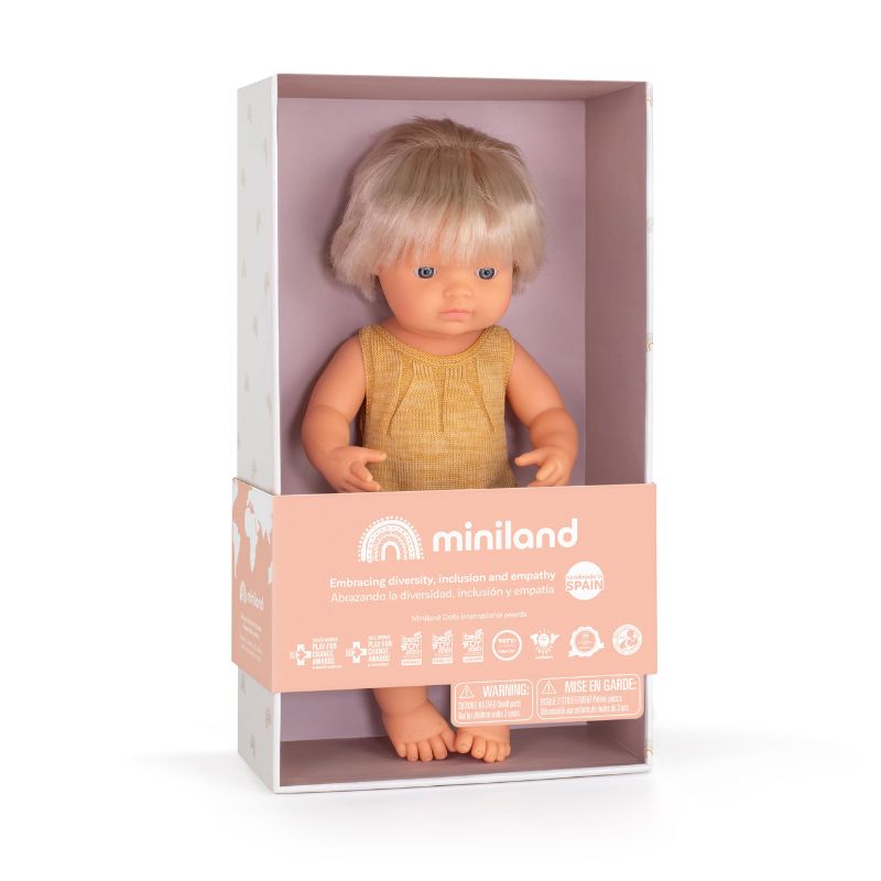 Miniland Girl Doll With Hearing Implant - Olive 38cm