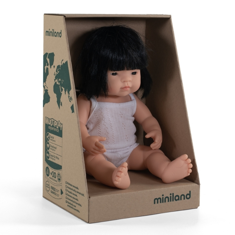 Miniland Girl Doll - Chestnut 38cm