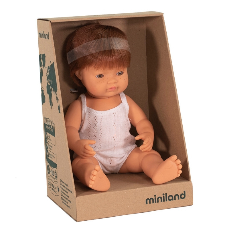 Miniland Red Haired Doll - Rowan 38cm