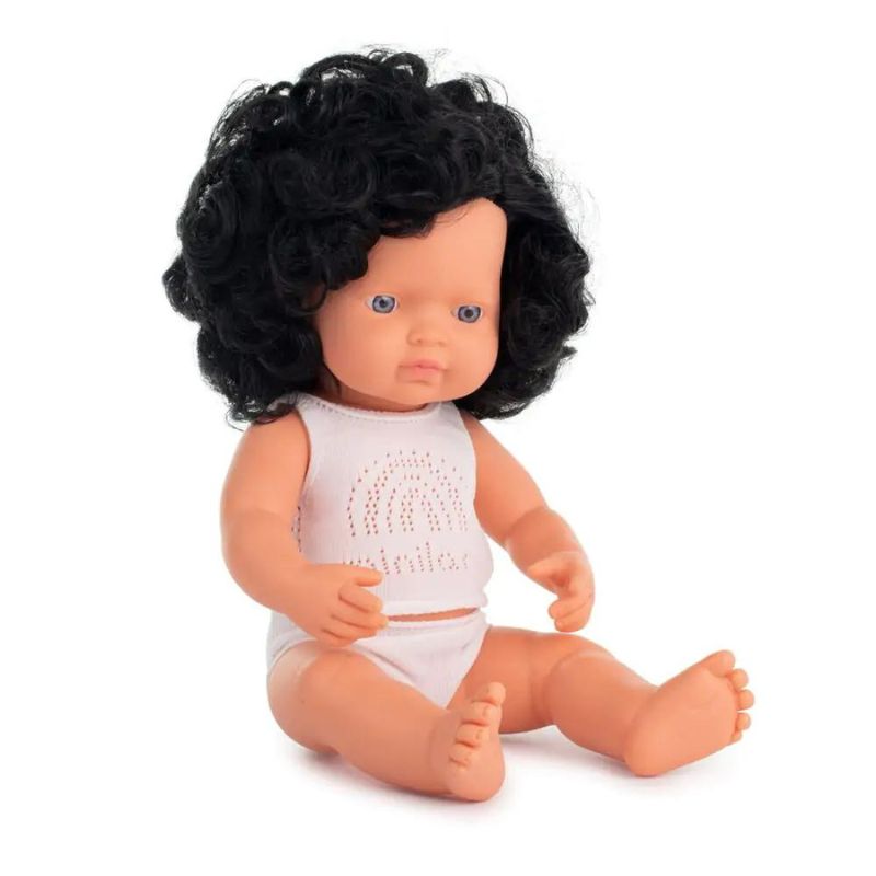 Miniland Black Haired Doll - Aspen 38cm