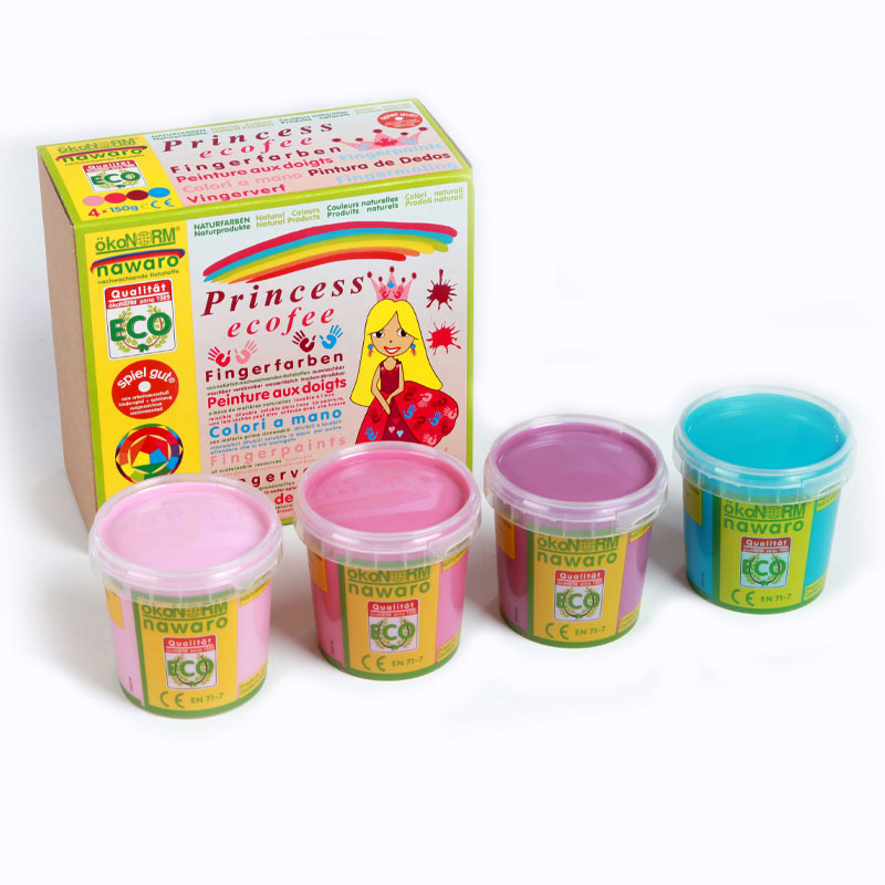 Okonorm Finger Paints - 4 Eco Princess Colours
