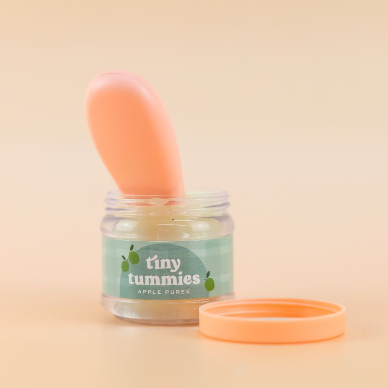 Tiny Harlow - Tiny Tummies Apple Puree Jar & Spoon Set