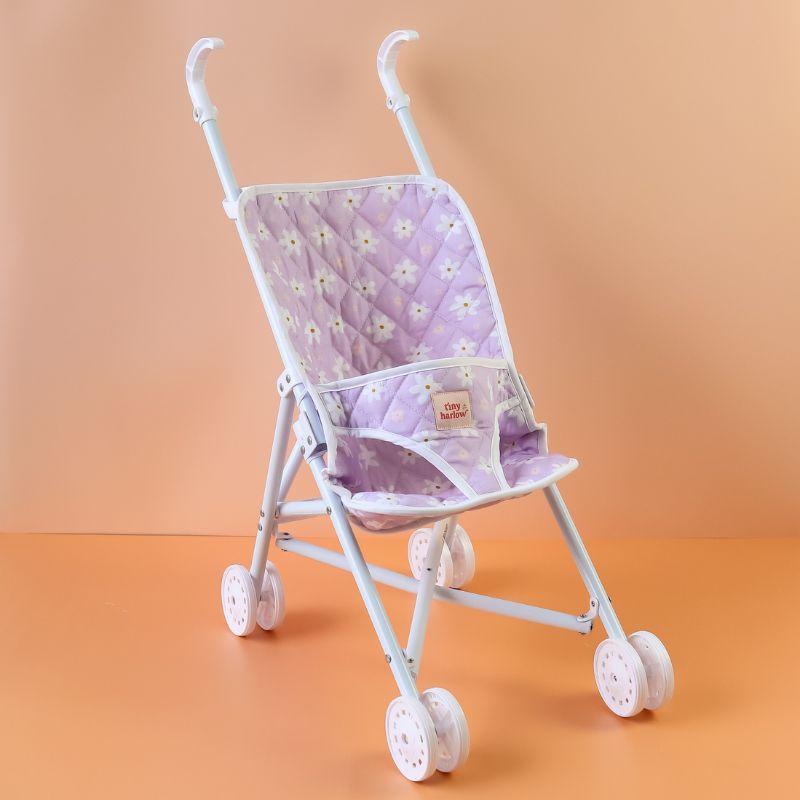 Tiny Harlow Dolls Stroller - Lilac Daisy