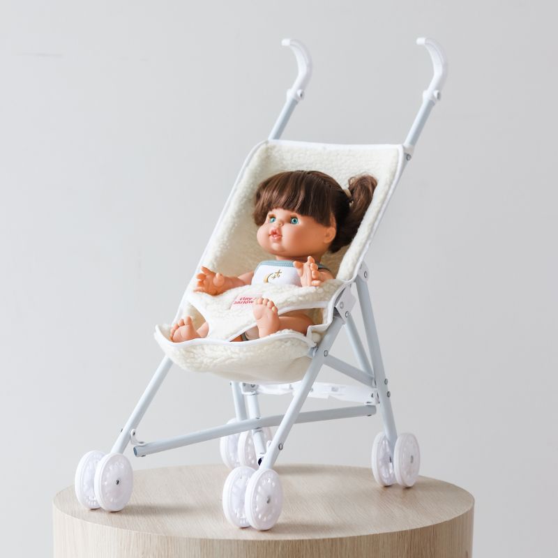 Tiny Harlow Dolls Stroller - Cream Sherpa