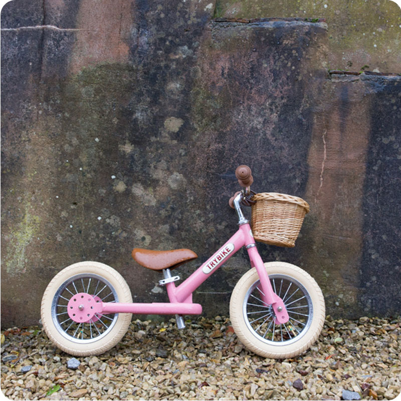 Trybike Steel 2-In-1 Balance Trike - Vintage Pink