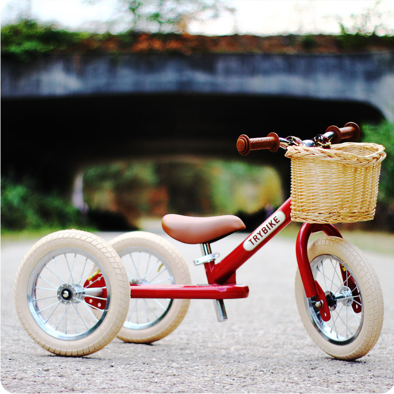 Trybike Steel 2-In-1 Balance Trike - Vintage Red